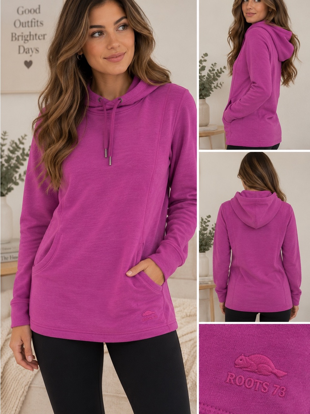 Roots 73 Women’s Hooded Tunic Sweatshirt – Size L